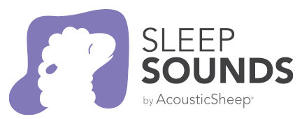 Sleep Sounds by AcousticSheep sheep laying on pillow music note purple
