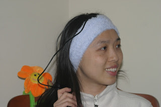 doctor wei-shin lai with the third sleepphones headphones prototype