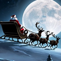 santa beginning his long journey