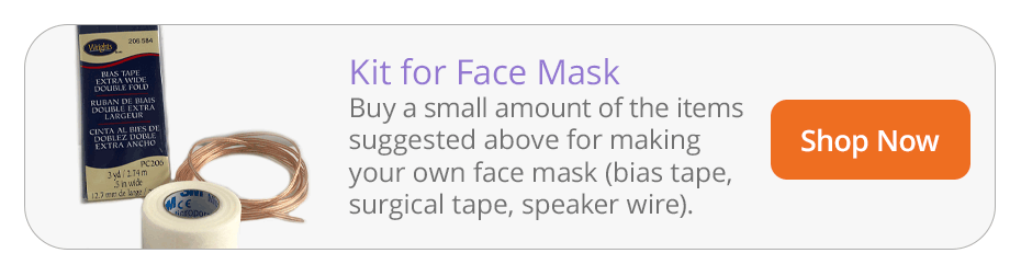 DIY Face Mask Kit with Bias Tape, Surgical Tape, and Speaker Wire